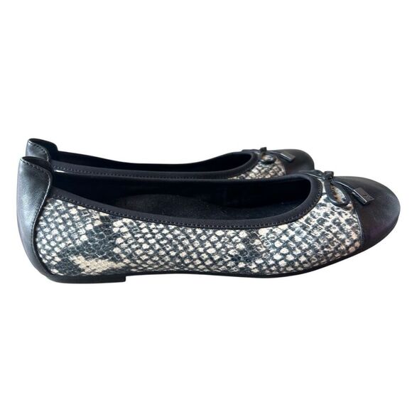 Vionic Women's Sz 7.5 Ballet Flats Minna Boa Snake Print work career comfy EUC - Picture 4 of 9